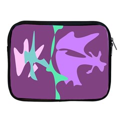 Purple Amoeba Abstraction Apple Ipad 2/3/4 Zipper Cases by Valentinaart