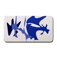 Blue Amoeba Abstract Medium Bar Mats by Valentinaart