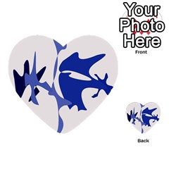 Blue Amoeba Abstract Multi-purpose Cards (heart) 