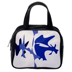 Blue Amoeba Abstract Classic Handbags (one Side) by Valentinaart