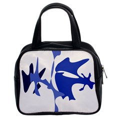 Blue Amoeba Abstract Classic Handbags (2 Sides) by Valentinaart