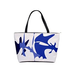 Blue Amoeba Abstract Shoulder Handbags by Valentinaart