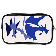 Blue Amoeba Abstract Toiletries Bags by Valentinaart