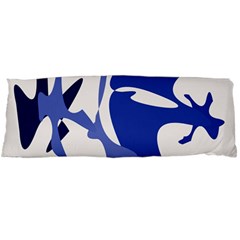 Blue Amoeba Abstract Body Pillow Case (dakimakura) by Valentinaart