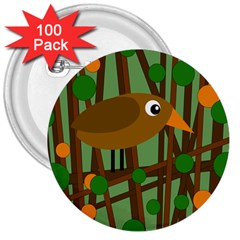 Brown Bird 3  Buttons (100 Pack)  by Valentinaart