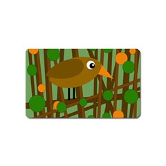 Brown Bird Magnet (name Card) by Valentinaart