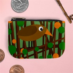 Brown Bird Mini Coin Purses by Valentinaart