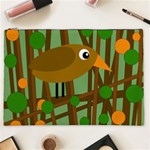 Brown bird Cosmetic Bag (XXL)  Front