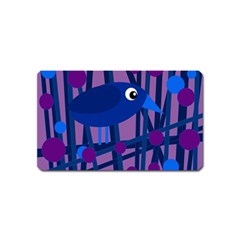 Purple Bird Magnet (name Card) by Valentinaart