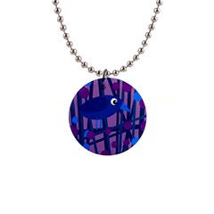 Purple Bird Button Necklaces by Valentinaart