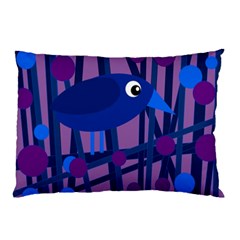 Purple Bird Pillow Case by Valentinaart