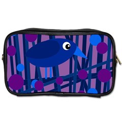 Purple Bird Toiletries Bags 2-side by Valentinaart