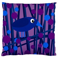 Purple Bird Large Flano Cushion Case (one Side) by Valentinaart