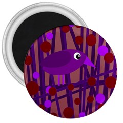 Sweet Purple Bird 3  Magnets by Valentinaart