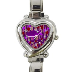 Sweet Purple Bird Heart Italian Charm Watch by Valentinaart