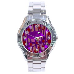 Sweet Purple Bird Stainless Steel Analogue Watch by Valentinaart