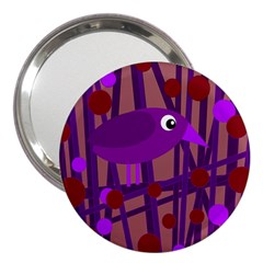 Sweet Purple Bird 3  Handbag Mirrors by Valentinaart