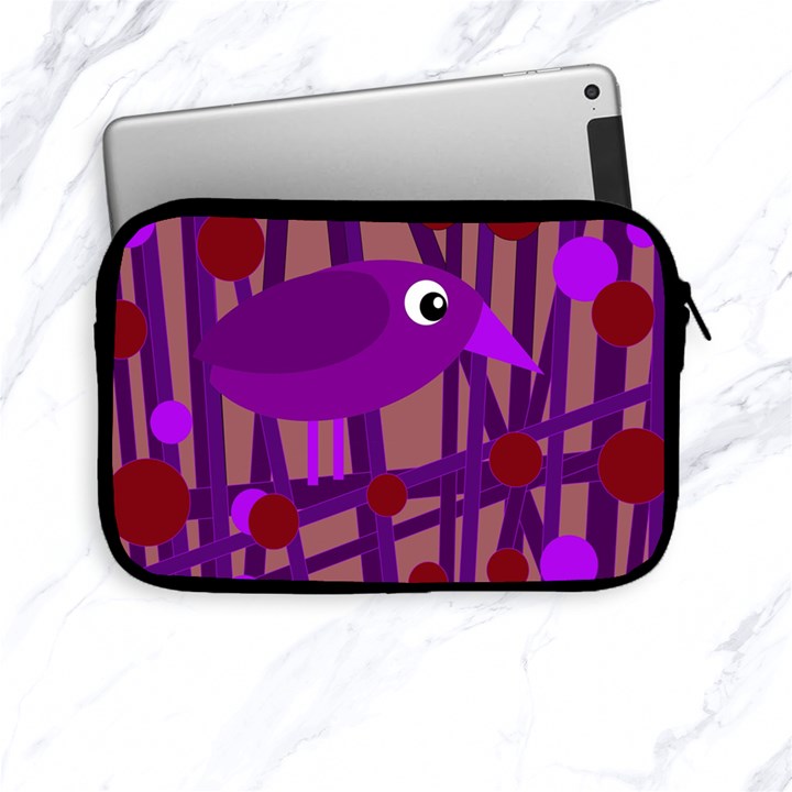 Sweet purple bird Apple iPad Mini Zipper Cases