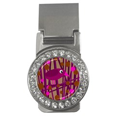 Cute Magenta Bird Money Clips (cz)  by Valentinaart