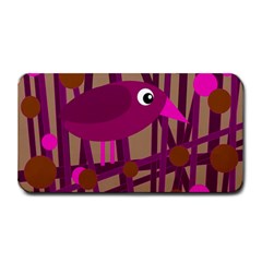 Cute Magenta Bird Medium Bar Mats by Valentinaart