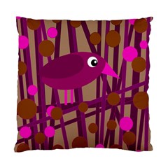 Cute Magenta Bird Standard Cushion Case (one Side) by Valentinaart