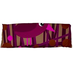 Cute Magenta Bird Body Pillow Case (dakimakura) by Valentinaart