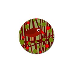 Red cute bird Golf Ball Marker (4 pack)