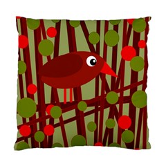 Red cute bird Standard Cushion Case (One Side)