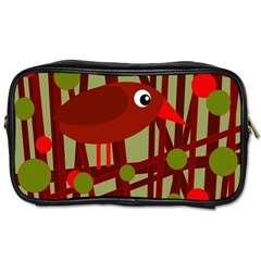 Red cute bird Toiletries Bags