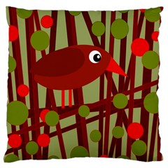 Red cute bird Large Cushion Case (One Side)