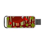 Red cute bird Portable USB Flash (One Side) Front