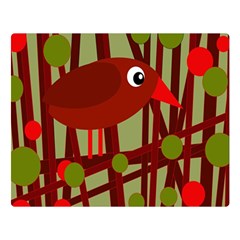 Red cute bird Double Sided Flano Blanket (Large) 