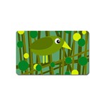 Cute green bird Magnet (Name Card) Front