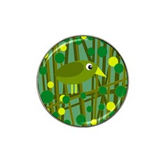 Cute Green Bird Hat Clip Ball Marker (4 Pack) by Valentinaart