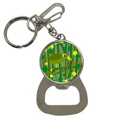 Cute Green Bird Bottle Opener Key Chains by Valentinaart