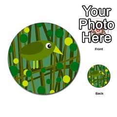 Cute Green Bird Multi-purpose Cards (round)  by Valentinaart