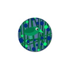 Green And Blue Bird Golf Ball Marker (4 Pack) by Valentinaart