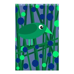 Green And Blue Bird Shower Curtain 48  X 72  (small)  by Valentinaart