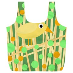 Yellow Little Bird Full Print Recycle Bags (l)  by Valentinaart