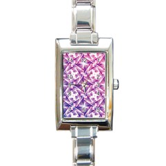 Purple Shatter Geometric Pattern Rectangle Italian Charm Watch by TanyaDraws