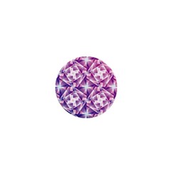 Purple Shatter Geometric Pattern 1  Mini Buttons by TanyaDraws