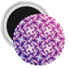 Purple Shatter Geometric Pattern 3  Magnets by TanyaDraws