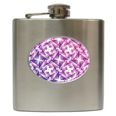 Purple Shatter Geometric Pattern Hip Flask (6 Oz) by TanyaDraws