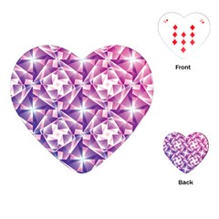 Purple Shatter Geometric Pattern Playing Cards (heart)  by TanyaDraws