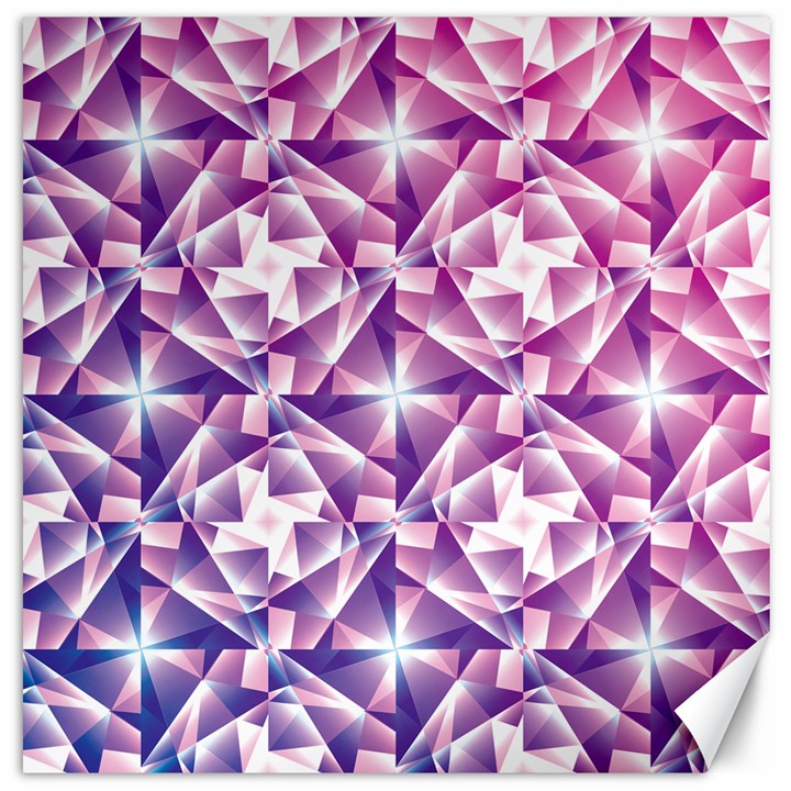 Purple Shatter Geometric Pattern Canvas 16  x 16  