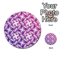 Purple Shatter Geometric Pattern Multi-purpose Cards (round)  by TanyaDraws