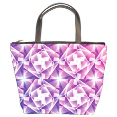 Purple Shatter Geometric Pattern Bucket Bags by TanyaDraws