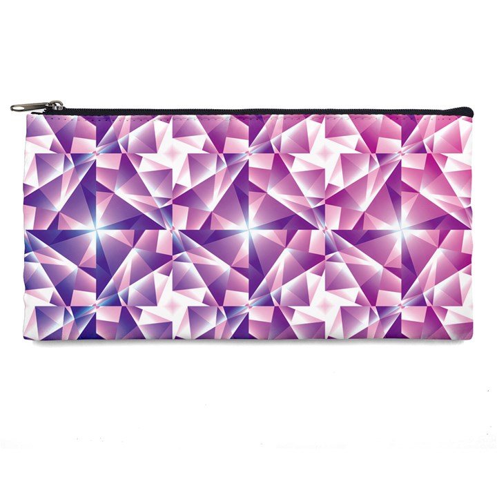 Purple Shatter Geometric Pattern Pencil Cases