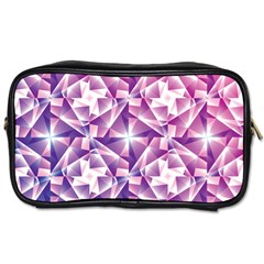 Purple Shatter Geometric Pattern Toiletries Bags by TanyaDraws