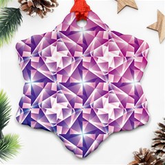 Purple Shatter Geometric Pattern Ornament (snowflake)  by TanyaDraws